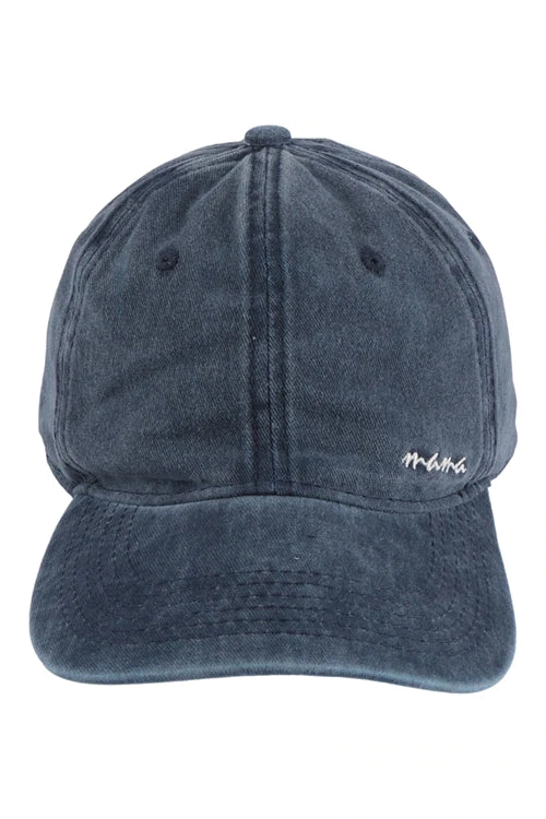 Fashion Cap With Mama Embroidery - Blue
